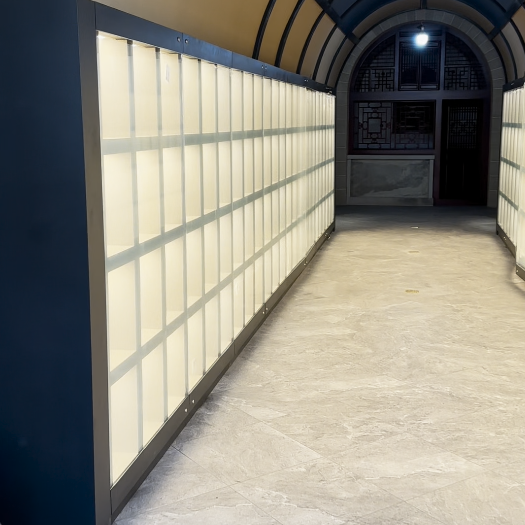 Grid Display Case with Adjustable Lighting