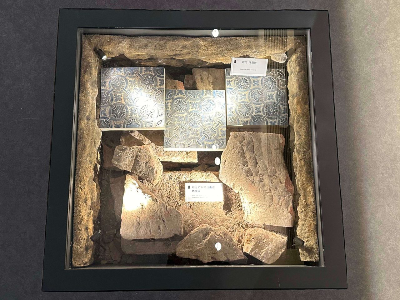 ground-embedded display case